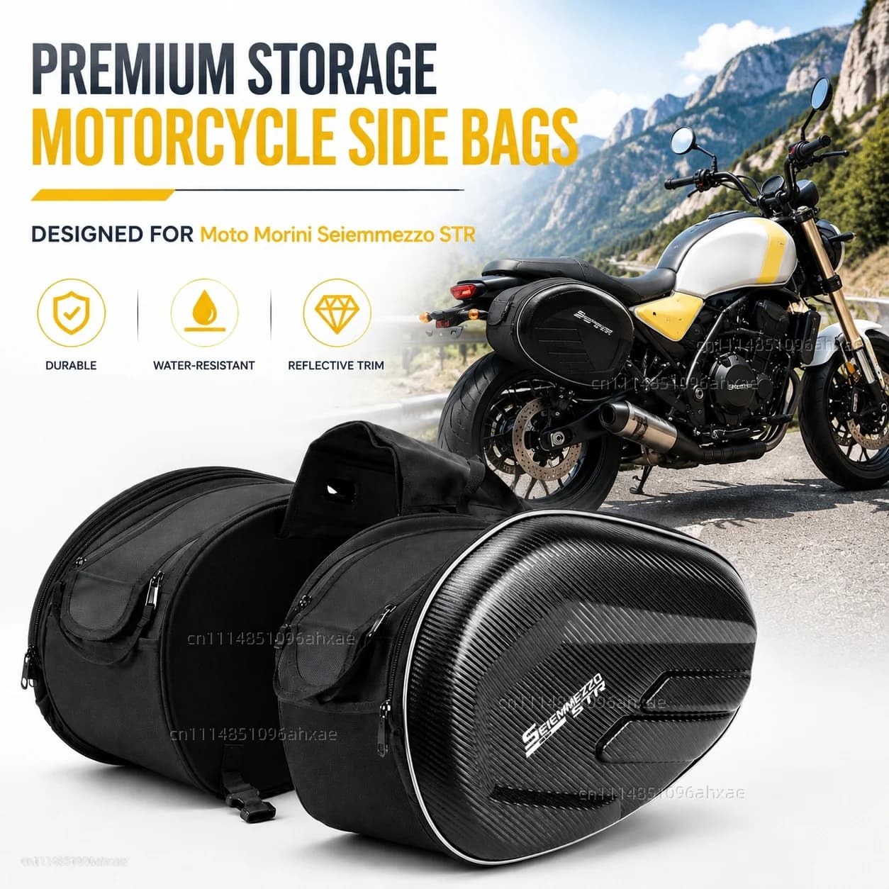 For Moto Morini Seiemmezzo STR 2022-2026 2PCS Motorcycle Pannier Bags Luggage Saddle Bags Side Storage Fork Travel Pouch Box