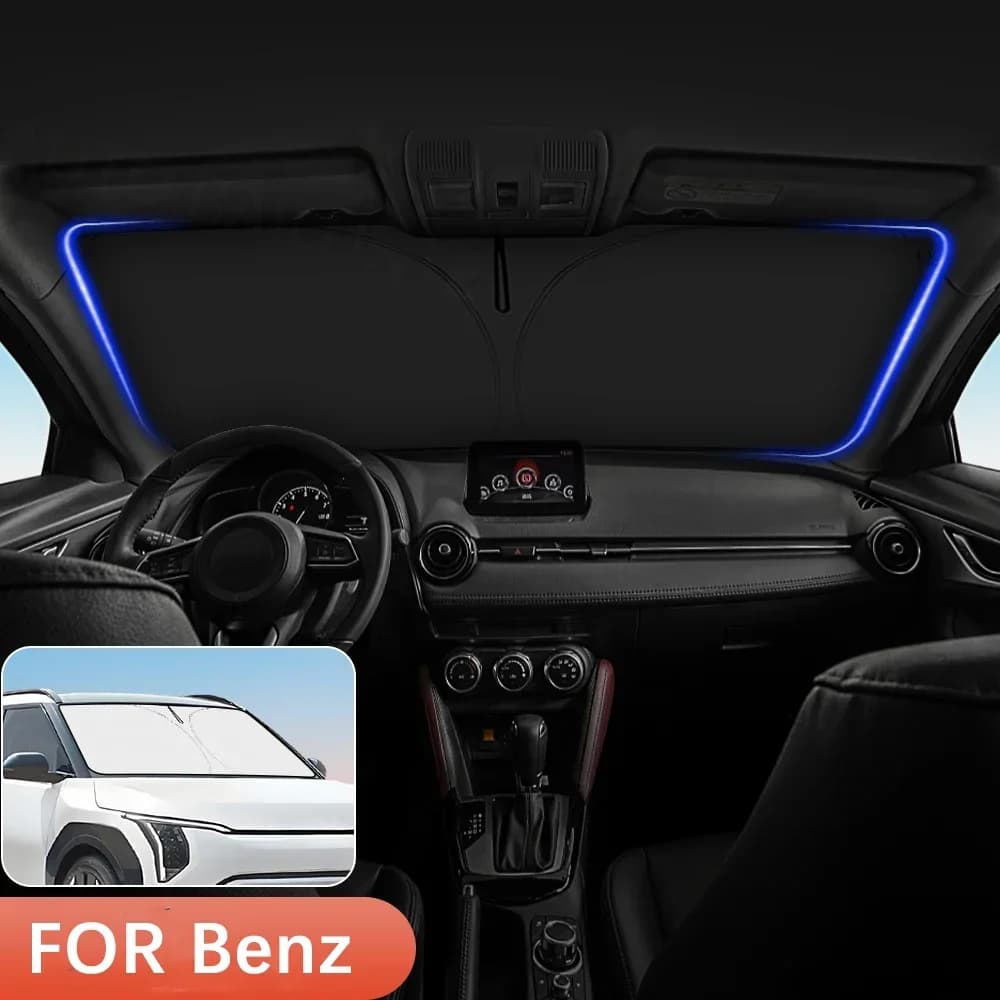 Car Windshield Sunshade Cover Front Window Sun Shade Visor Auto Accessories For Mercedes Benz AMG W204 W205 W203 W211 W212 W213