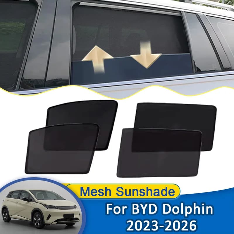 Accessori per BYD Dolphin 2023 2024 2025 2026, Parasole a Rete per Auto, Protezione Solare Magnetica per Parabrezza, Tendine Privacy