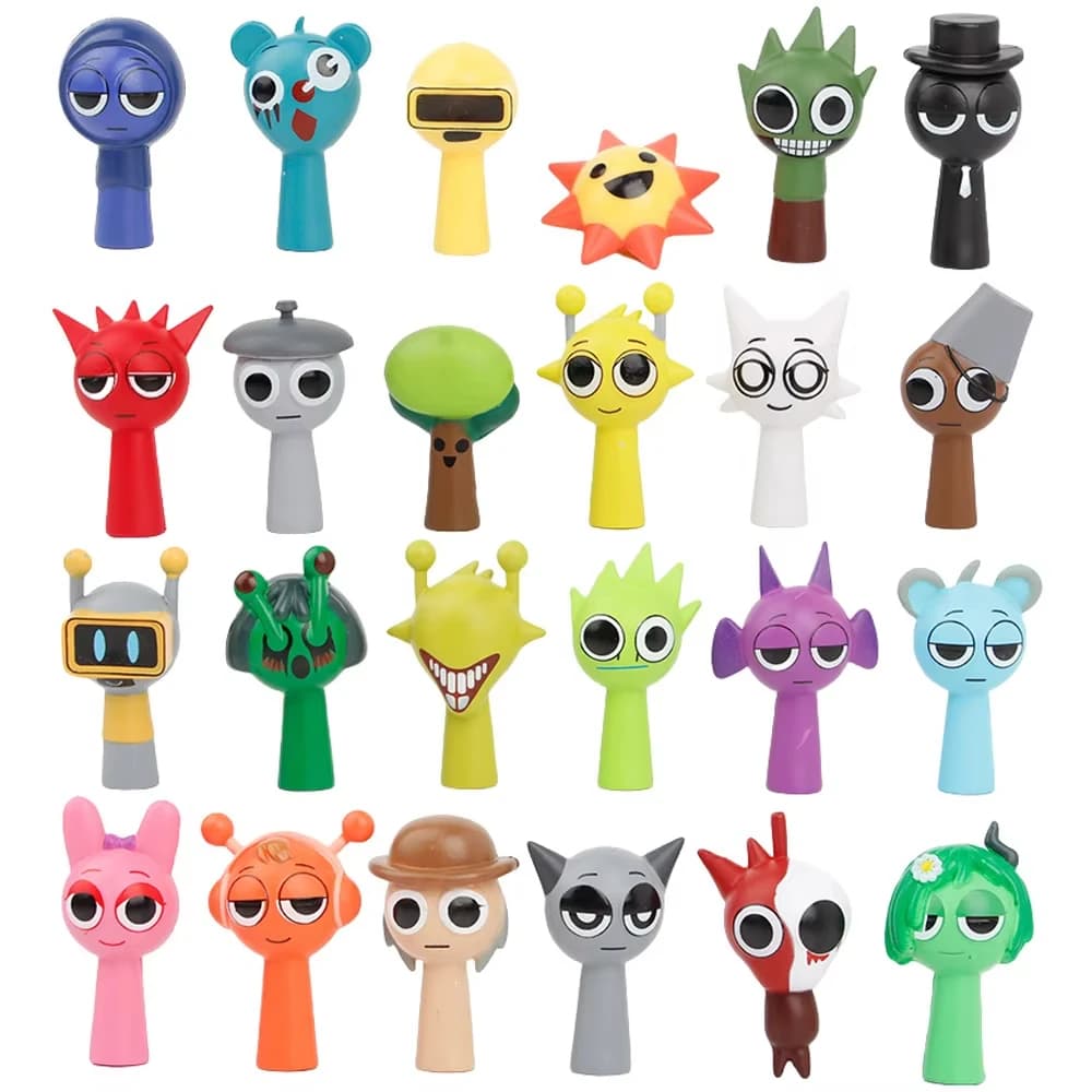Hot New 24 pz/set Mini Sprunki Action Figure Toy Cartoon Movie Sprunki Wenda Modello Doll Figurine Regalo Dei Capretti