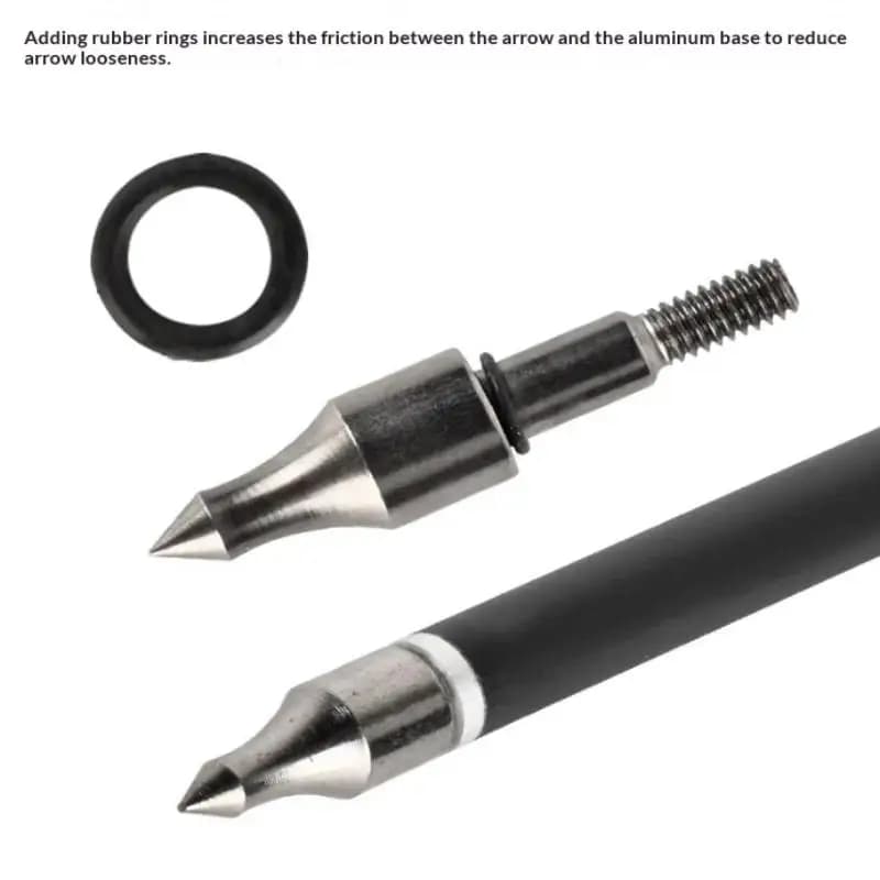 New Archery Arrow Points Metal Screw In Field Points With Rubber Ring For 8.8mm Arrow Shaft Hunting Target Accessories