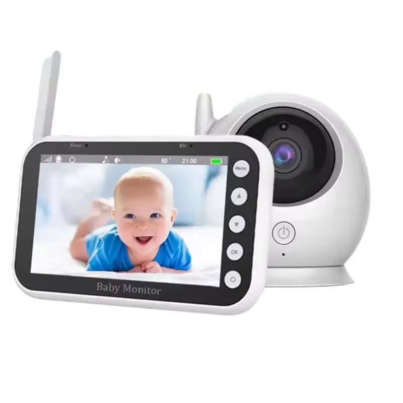 Telecamera Nanny A25P con Monitor per Bambini da 4,3 Pollici, Zoom 2X, Videocamera Wireless HD, Audio Bidirezionale, Visione Notturna e Rilevamento Temperatura