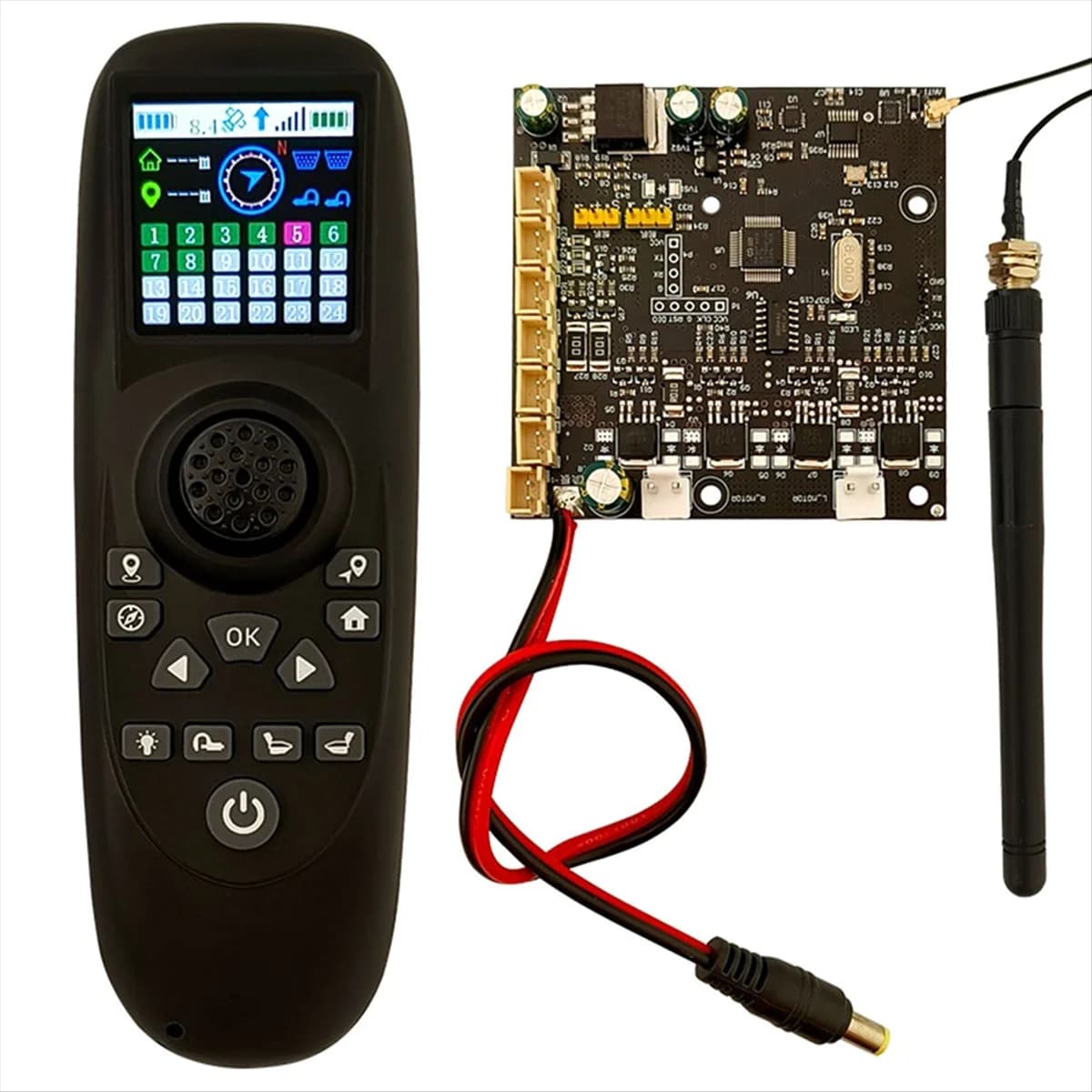 ABLD TXG4 Display a colori da 1,54 pollici Telecomando monoa mano 6-12V Scheda ricevitore Controllo GPS per barca esca RC