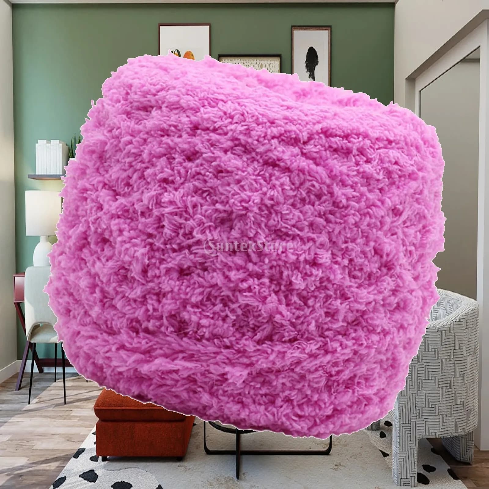 Velvet Fur Yarn Thick Chenille Soft Plush Knitting Yarn for Cozy Blanket Hat Slippers DIY Project