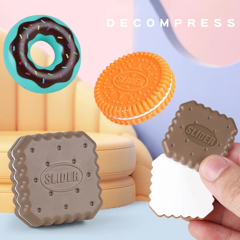Cursori magnetici a forma di dessert EDC Push Clickers Haptic Antistress Adulti Focus Giocattolo da scrivania TDAH Sensoriale Fidget Toys Regali per bambini