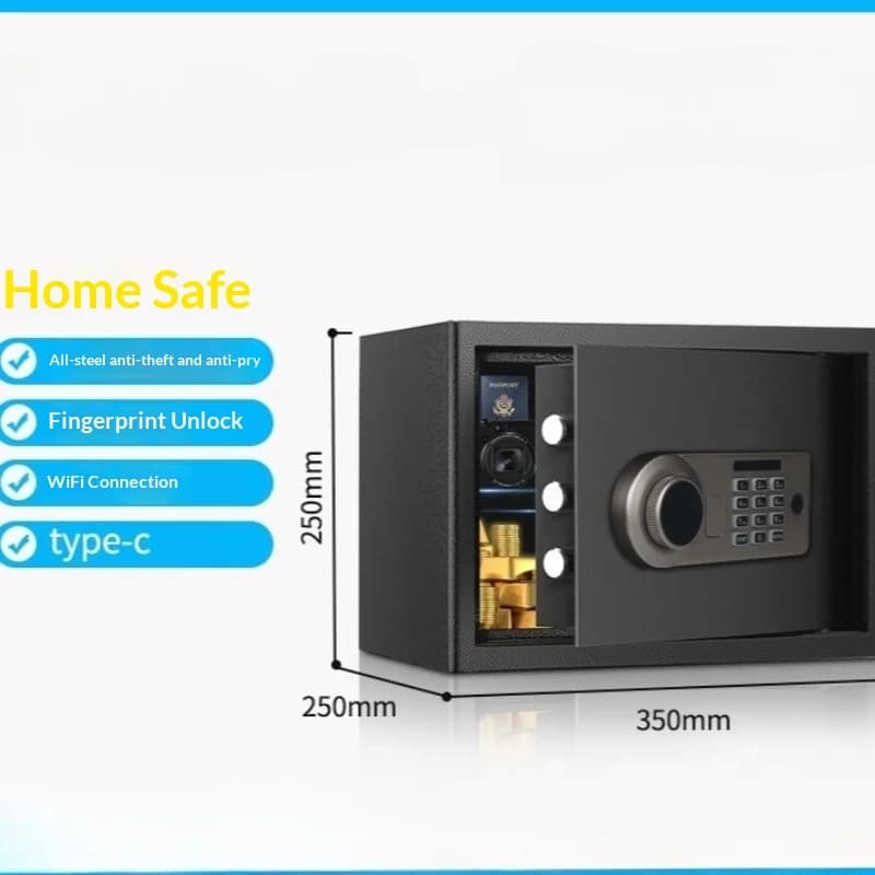 Electronic Password Safe 25cm Mini Home Concealed Wall Cabinet Safe Digital Security Box Safe Deposit Hiding Place Diversion