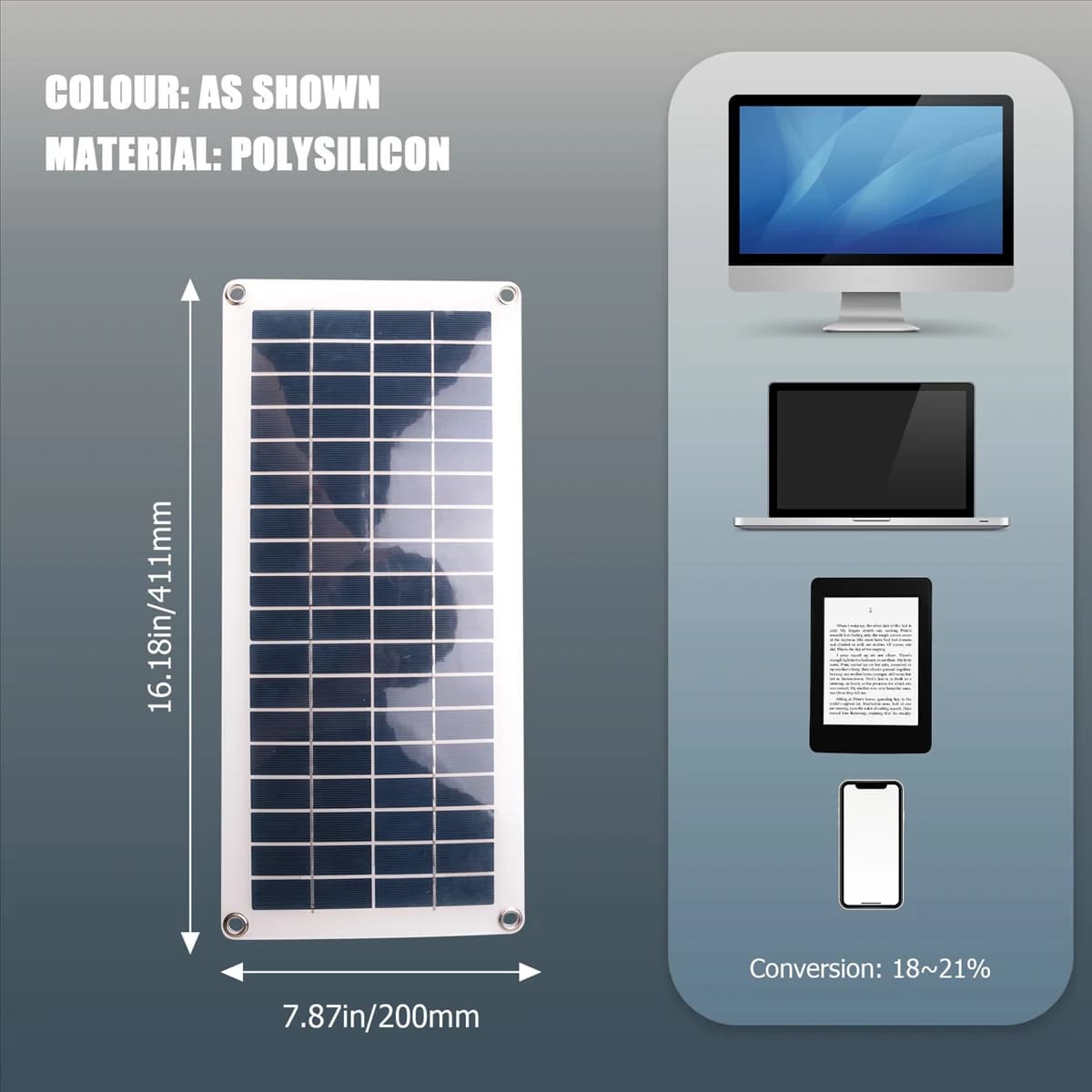 Celle solari flessibili da 30 W per auto, camper, barca, casa, tetto, furgone, campeggio, batteria solare, modulo regolatore solare 10A gelsomino