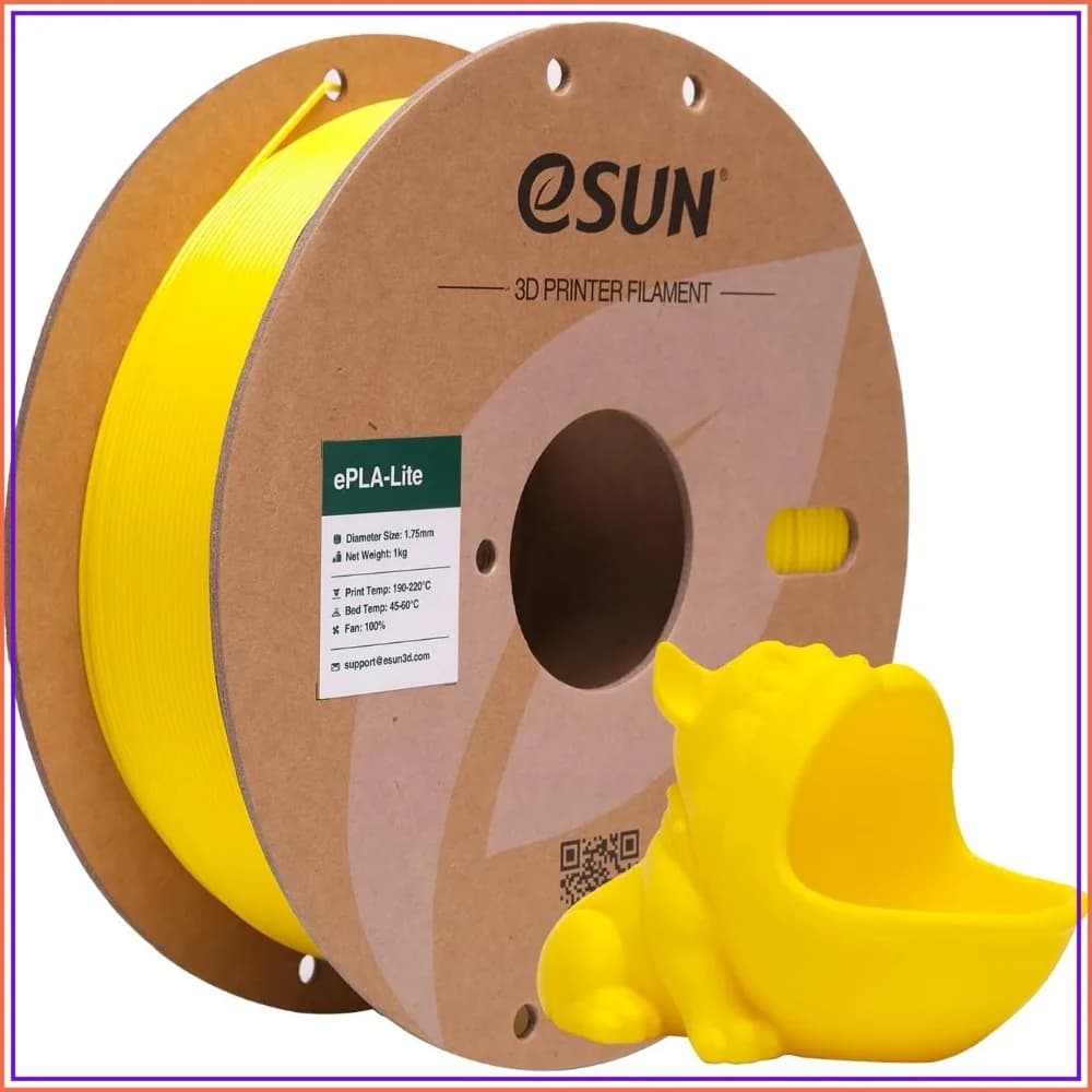 High Toughness PLA Filament 1.75mm, Dimensional Accuracy +/- 0.03mm, 1KG Cardboard Spool (2.2 LBS) for 3D Printers, Yellow