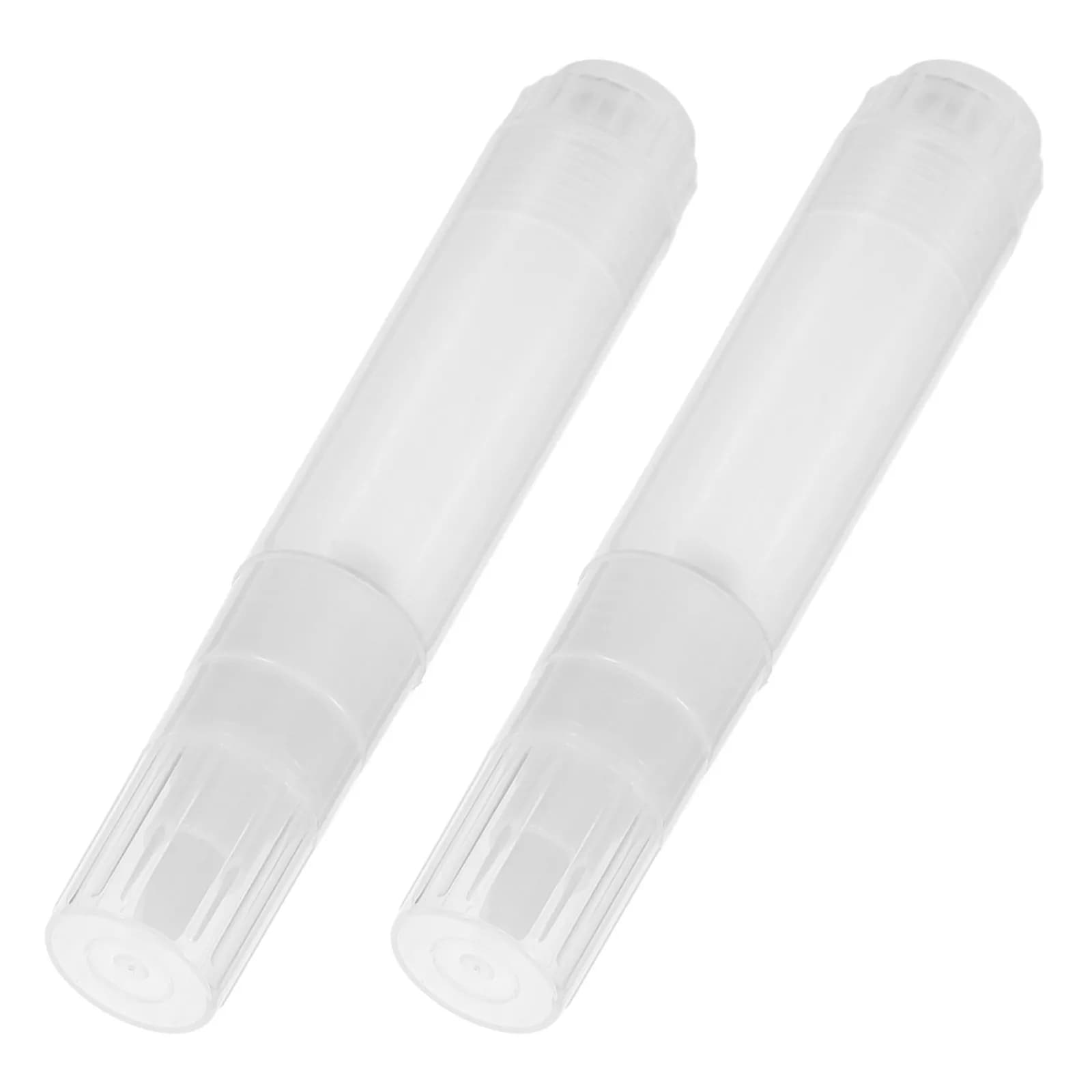 2Pcs Empty Refillable Paint Pens Flat Tip Acrylic Markers for Wood Metal Ceramic Painting Craft Touch Up