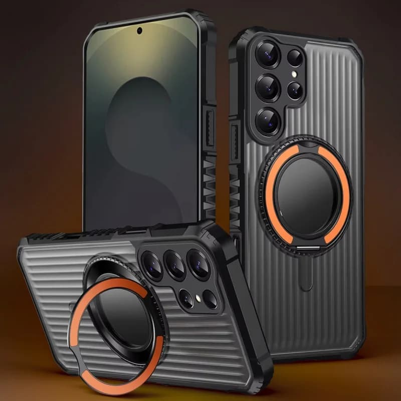 For Samsung Galaxy S26 S25 S24 S23 Ultra Plus FE A57 A56 A55 A54 A37 A36 A35 A16 A15 Case Magnetic 360 Ring Stand Shockproof