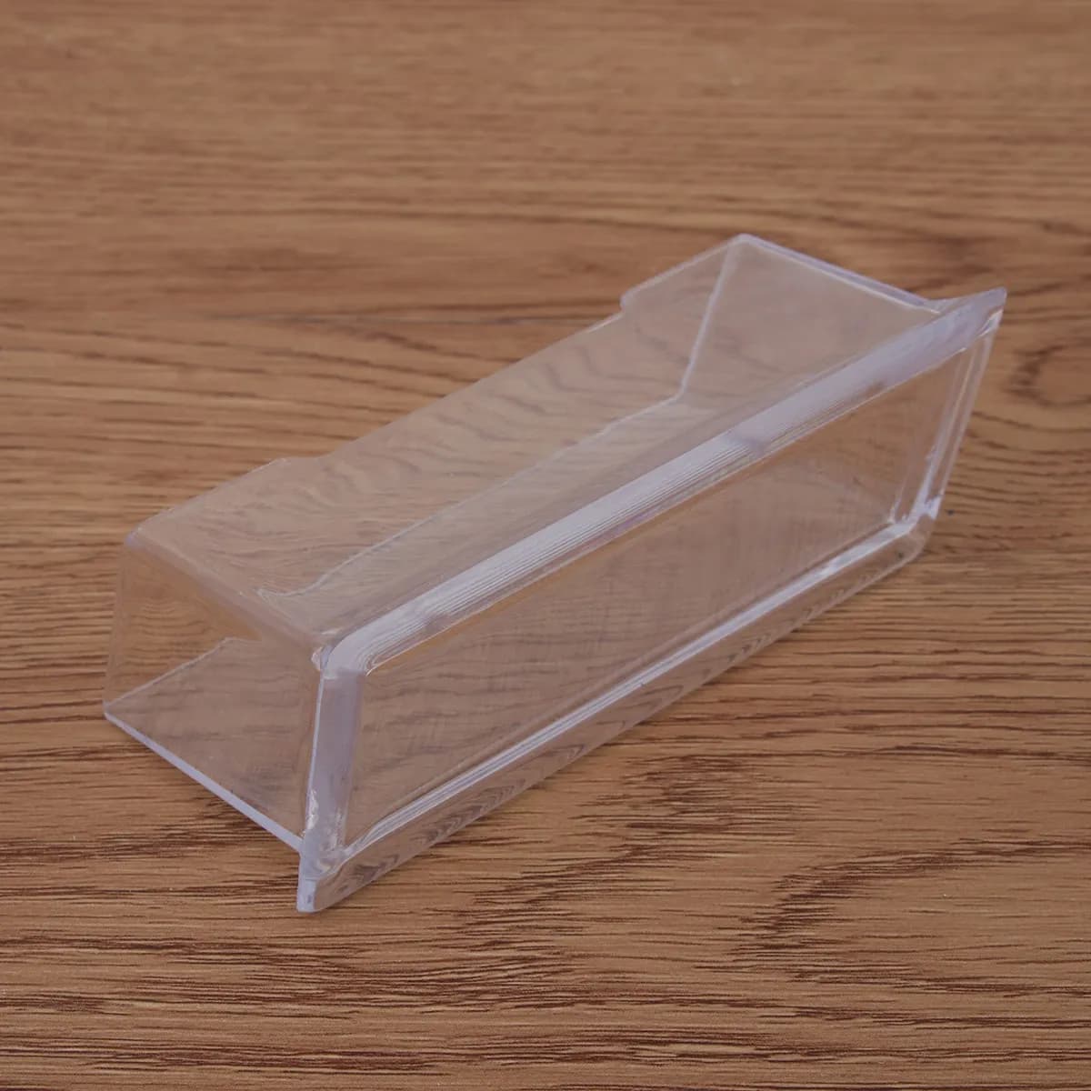 10Pcs Clear Plastic Business Card Case Desk Stand Organizer Compact Transparent Storage Box for Office Events Companies Shopping