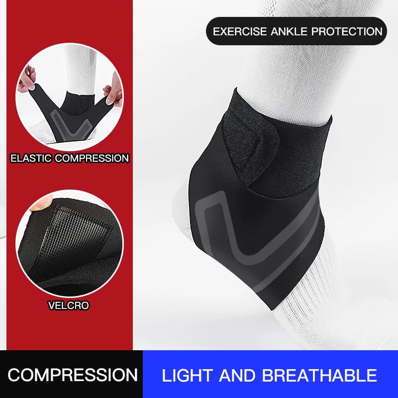 Supporto per caviglia Elastico traspirante Sport Cavigliera Tobillera Fitness Compressione regolabile Protezioni per caviglia Calcio