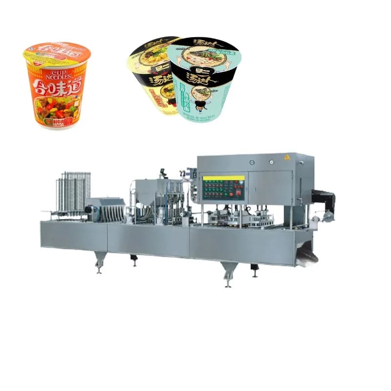 【Nuovo di zecca】Macchina confezionatrice per il riempimento di bicchieri di carta per imballaggio di pasta di farina d'avena completamente automatica