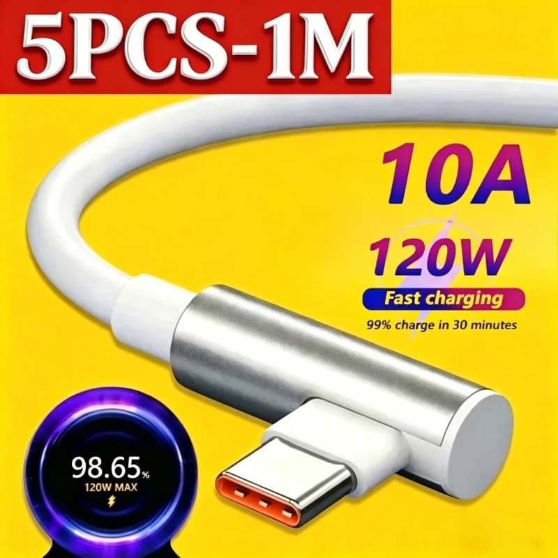 Caricabatterie rapido da 100 W per Xiaomi 14 13 12 Pro Ultra Lite, cavo USB A a Tipo C per ricarica rapida, accessori per Note 12 (5/2 pezzi)