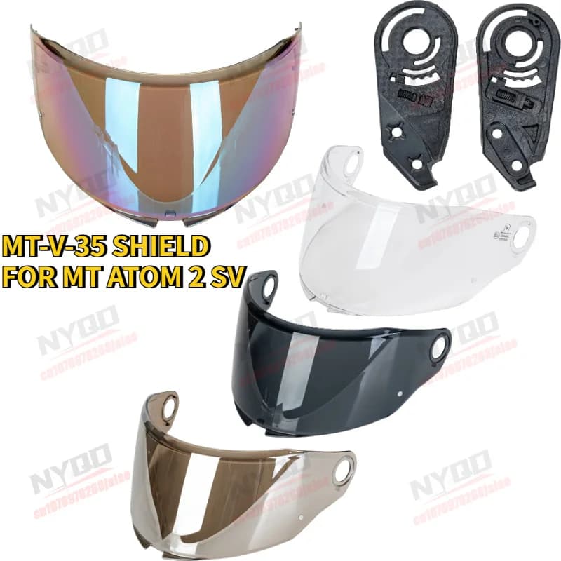 Motorcycle MT-V-35 Helmet Lens HD Sunscreen Mask Base Windshield Replacement Accessories Suitable for MT ATOM 2 SV
