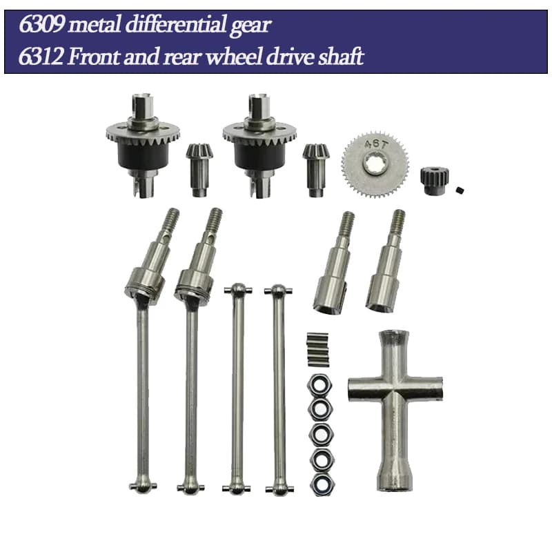 Metal Differential and Drive Shaft Set for SCY 16101Pro 16102Pro 16103Pro SG116 MAX PRO 1/16 Brushless RC Car Upgrades Parts
