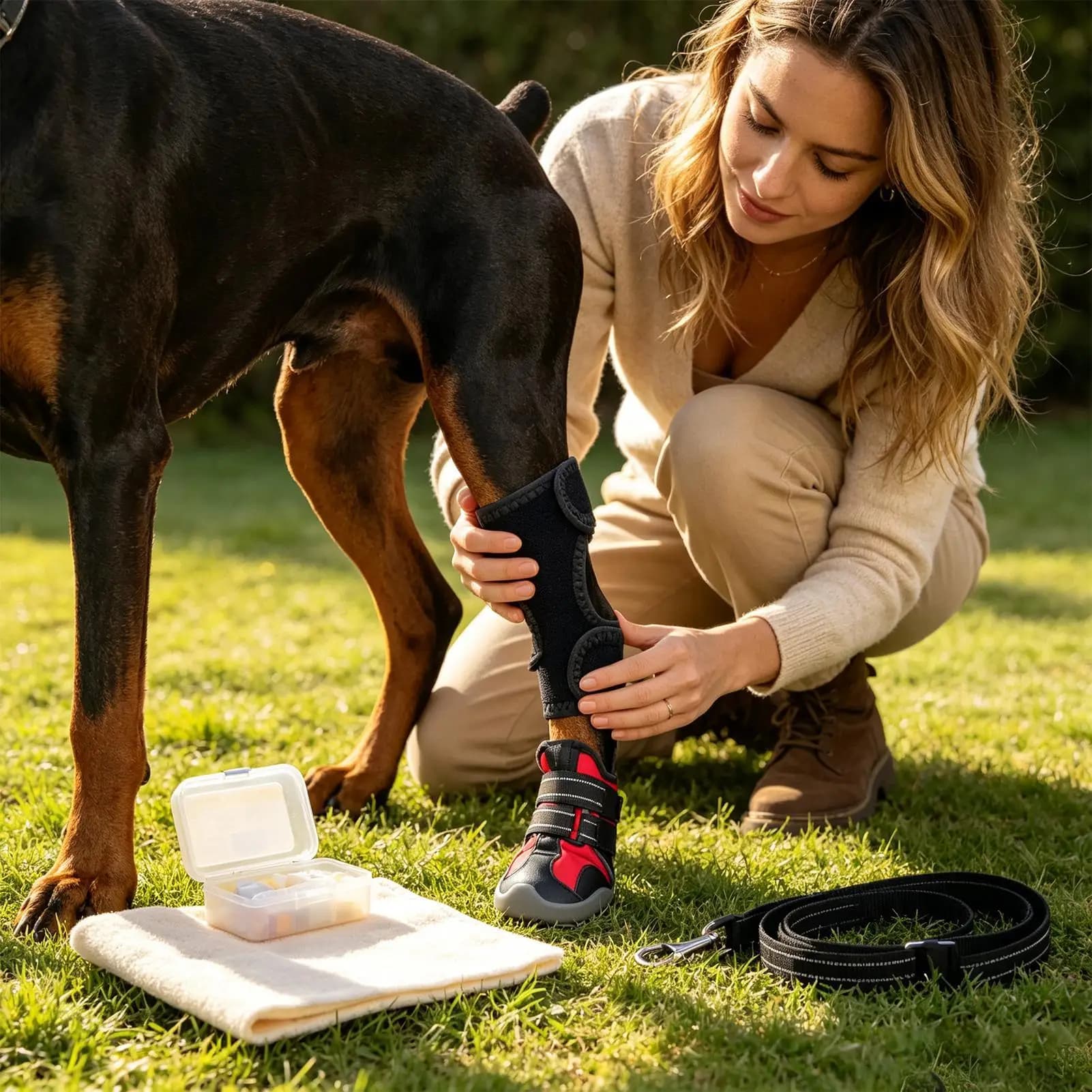 Breathable Dog Shoes Non-Slip Adjustable Breathable Pet Boots Waterproof Dog Shoes For Indoor Outdoor Hiking Walking Beach