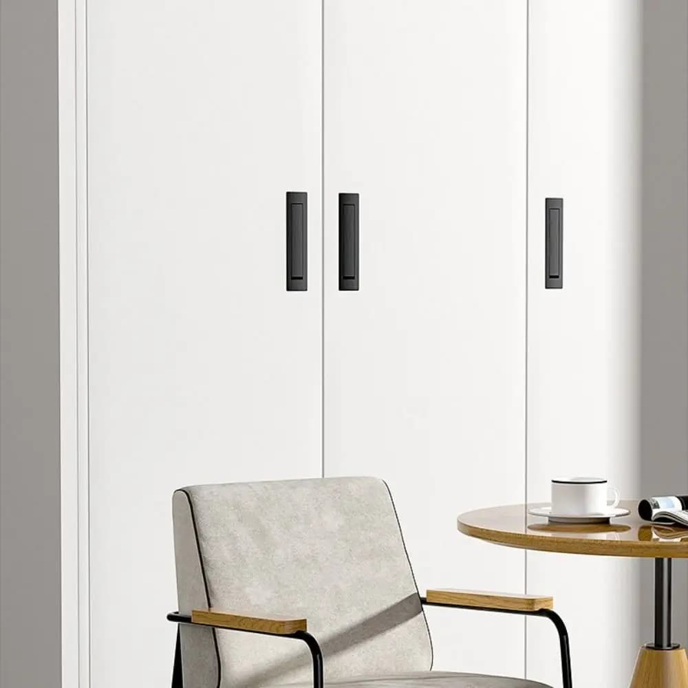 Maniglia per Porta in Acciaio Inox, Maniglia Nascosta Invisibile per Cassetti, Maniglie Incassate Durevoli per Porte Scorrevoli