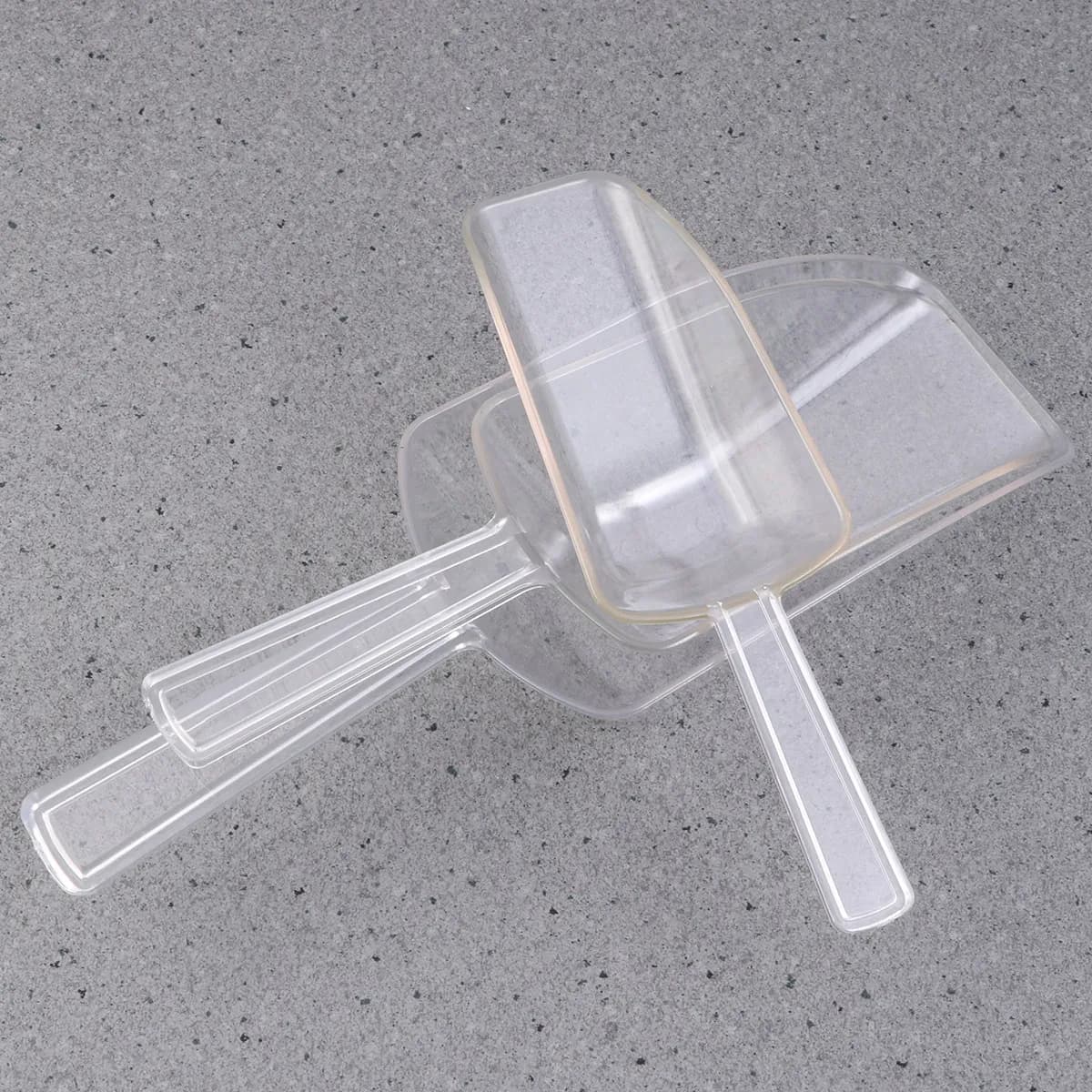 Set of 3 Cucchiai Multipurpose Plastic Dosers for Ice Cream, Sugar, Powder Protein, Cereals, Animal Food, Wedding Buffet and Festivity