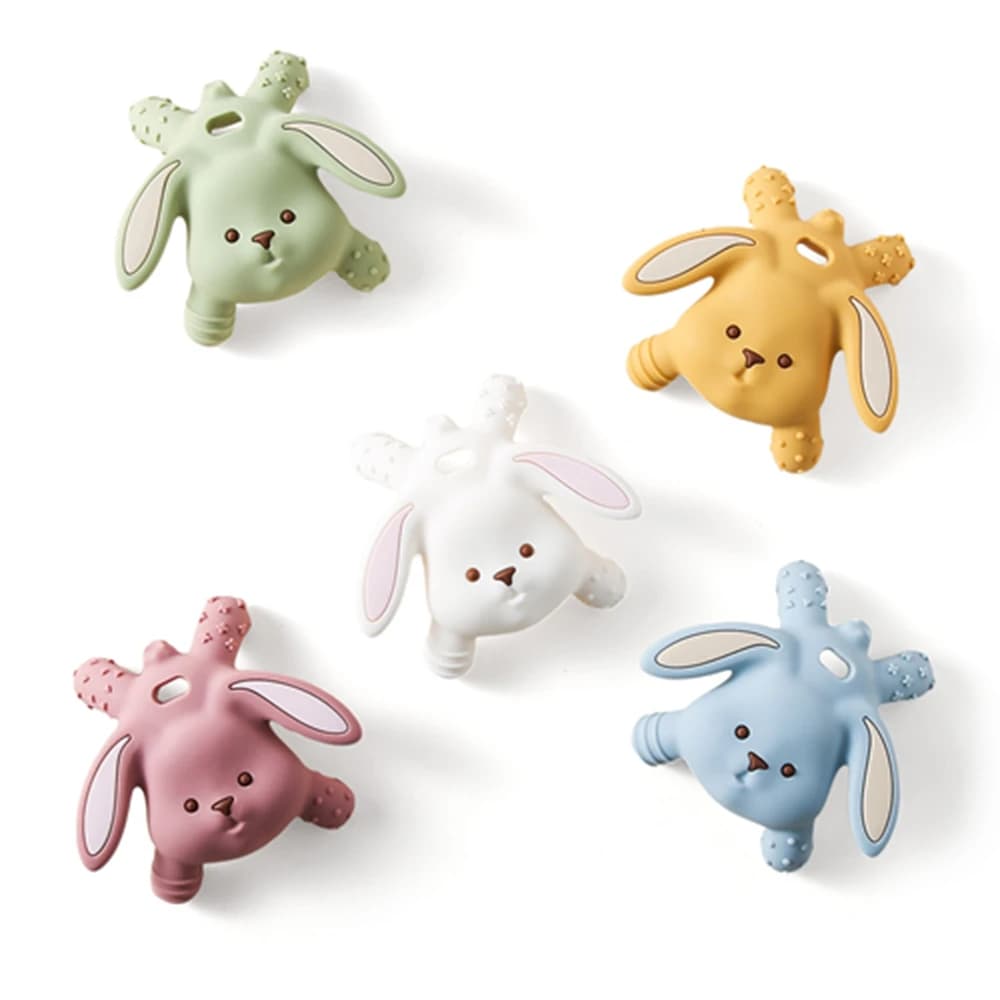 Gel per dentizione in silicone per bambini Cartoon Coniglio Molare Giocattoli Food Grade BPA Free Baby Massaggiagengive Salute Molare Neonato Accessori per allattamento