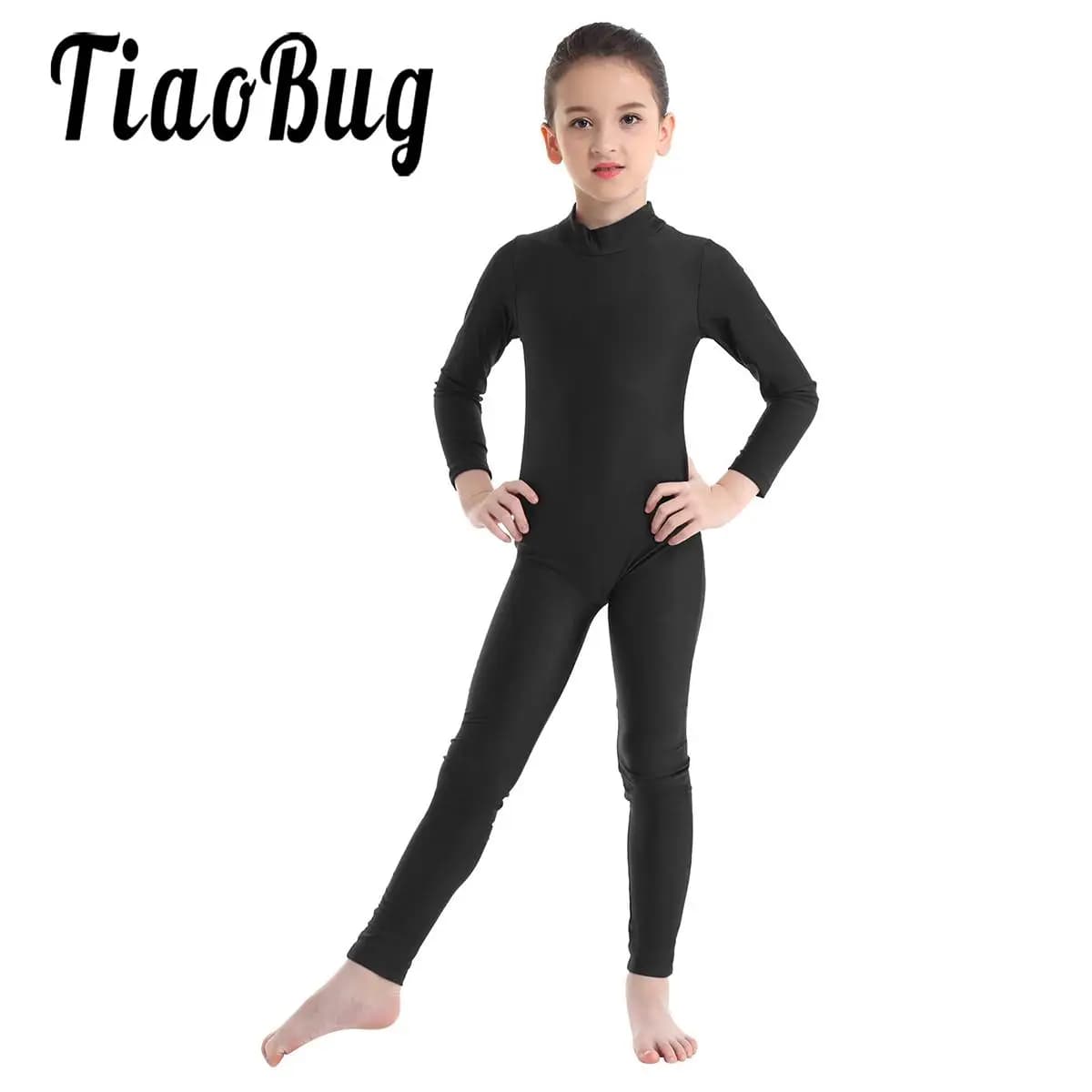 Bambini ragazze tuta intera ginnastica tuta danza classica Jersey Body tuta sportiva Unitard bambini Dancewear Sportwear