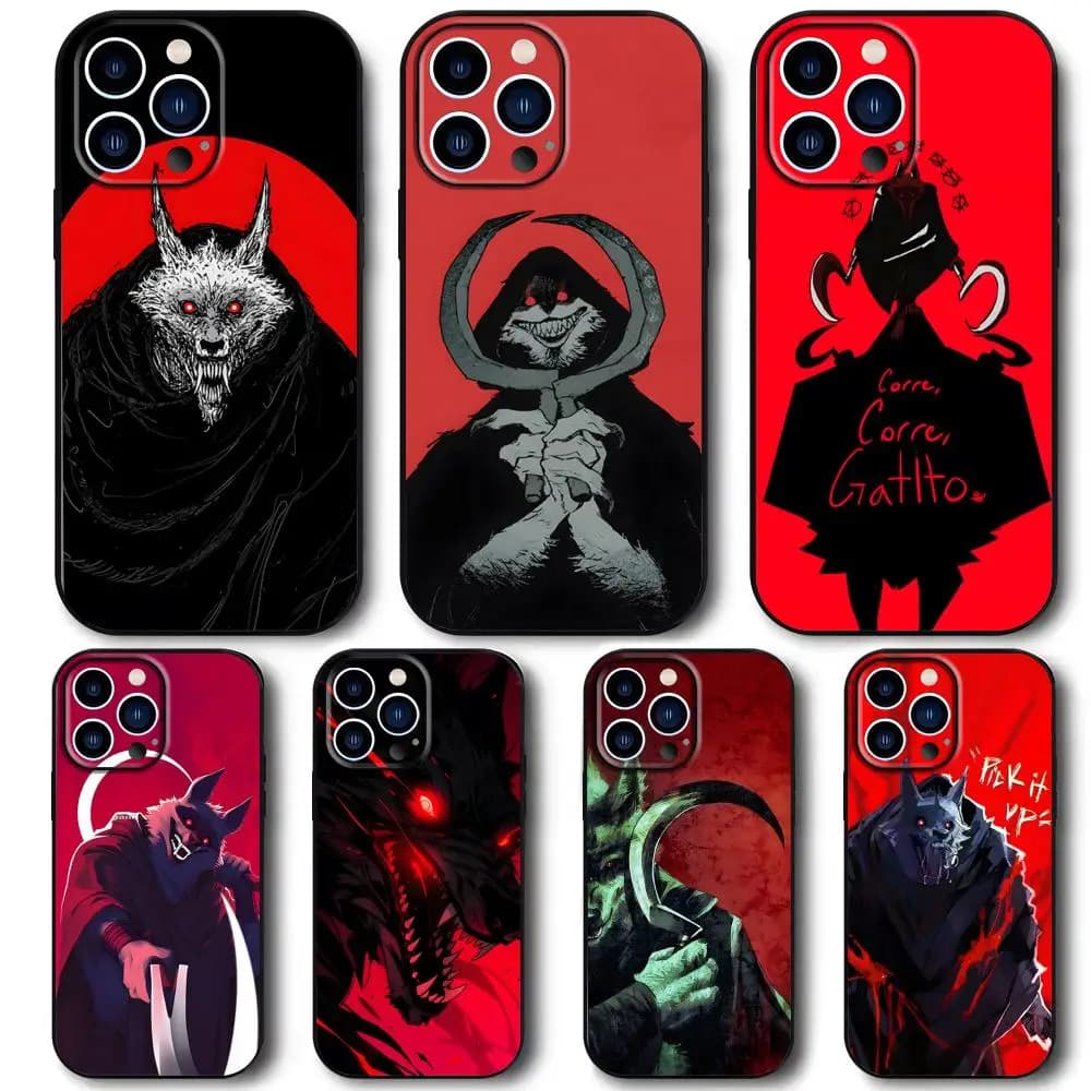 Death Puss in boots Movie Phone Case For iPhone17 16 16e 15 14 13 12 11 Plus Mini Pro Max Soft black Shockproof Cover