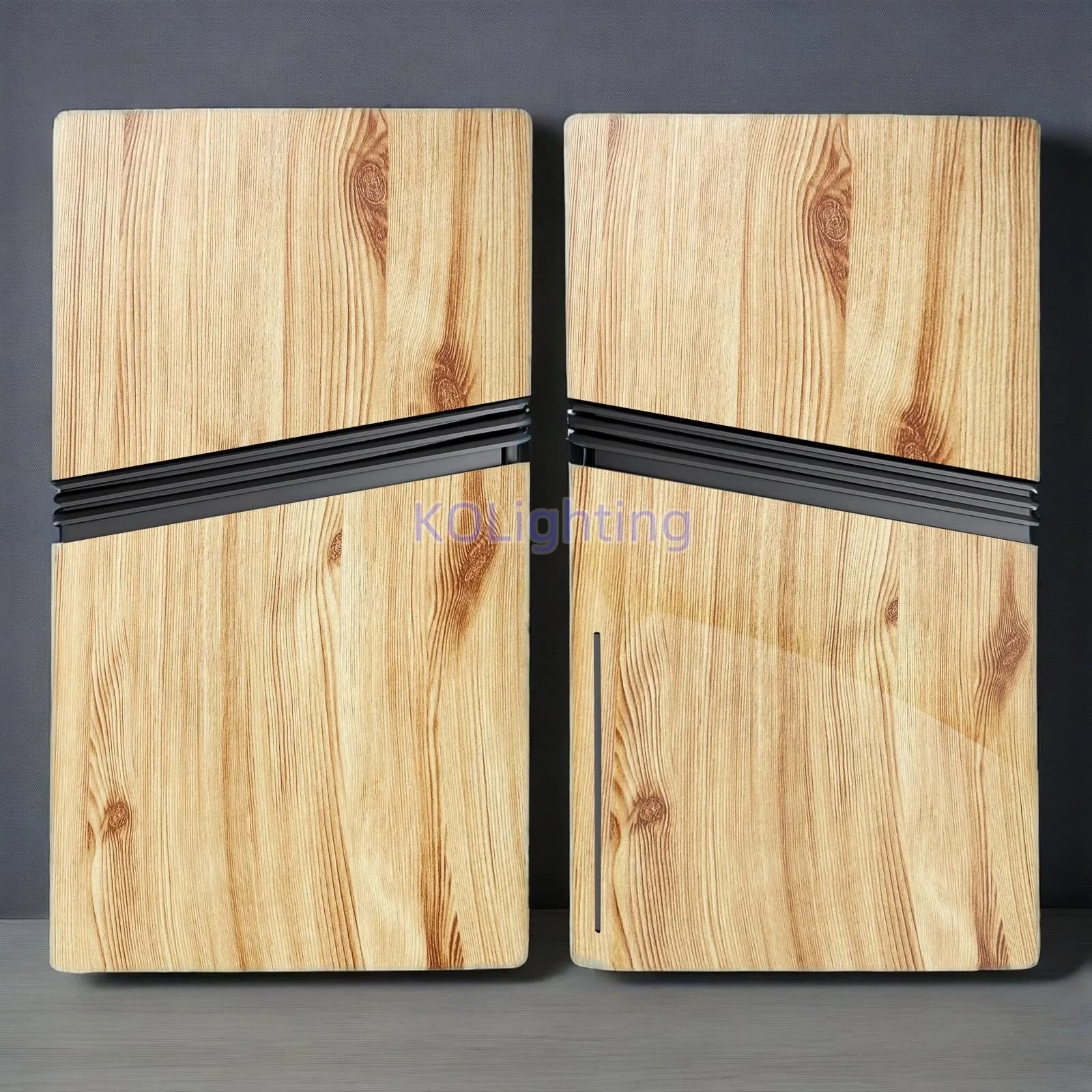Sostituzione piastre frontali rigide per PS5 Pro Optical Edition Pannello laterale di copertura per Playstation 5 Pro Accessorio guscio in venature del legno