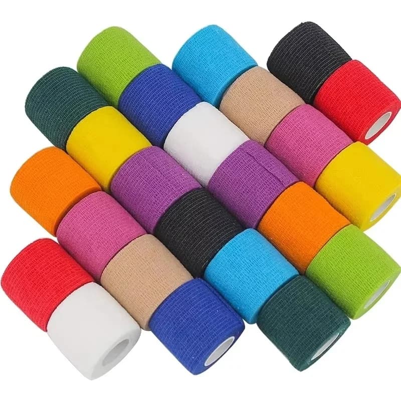 1 rotolo di benda elastica autoadesiva per atletica, garza universale non tessuta da 2,5/5/10 cm per supporto del piede sportivo, protezione delle articolazioni