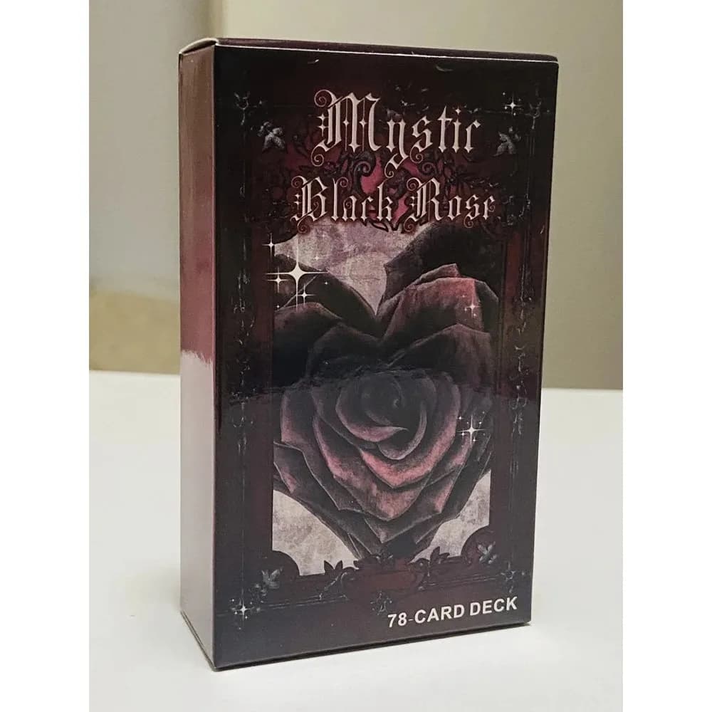 Mystic Black Rose Oracle Deck 78 Carte Tarocchi per Situazioni, Mazzo di Carte con Chiavi Parole per l'Amore delle Gemelle Fiamme, Lavoro Ombra Curativo Unico