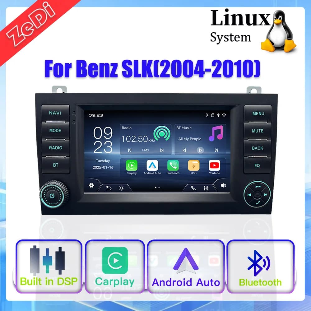 Per Benz SLK [2004-2010] Nuovo Sistema Linux Wireless CarPlay Auto Bluetooth Lettori Multimediali Video Telecamere