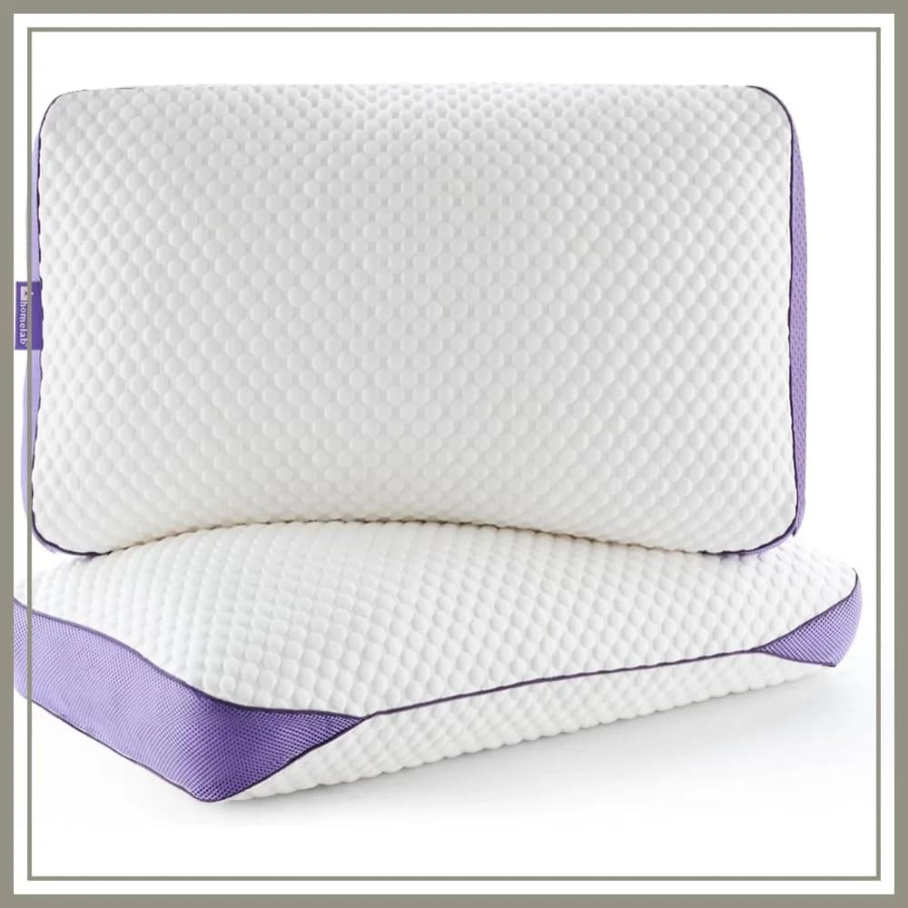 Adjustable Shredded Memory Foam Pillows Queen Size, Cooling Bed Pillows for Sleeping with Removable Cover, Medium Support for Side Stomach & Back Sleepers, 2 Pack 20x28