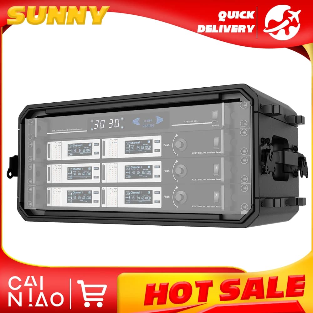 Adatto per custodie portatili, amplificatori di potenza e ricevitori microfonici 4U. Custodia a cassetto adatta per concerti.