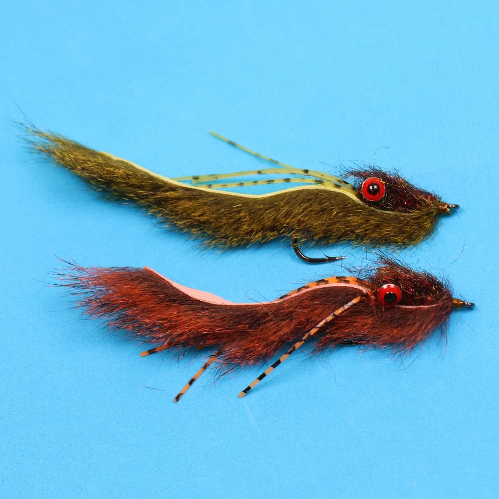 2 pezzi # 4 # 6 Occhi con manubri a coda lunga Striscia di scoiattolo Zonker Stelle filanti per pesca a mosca Esca esca per trota spogliata Spigola Trota Luccio