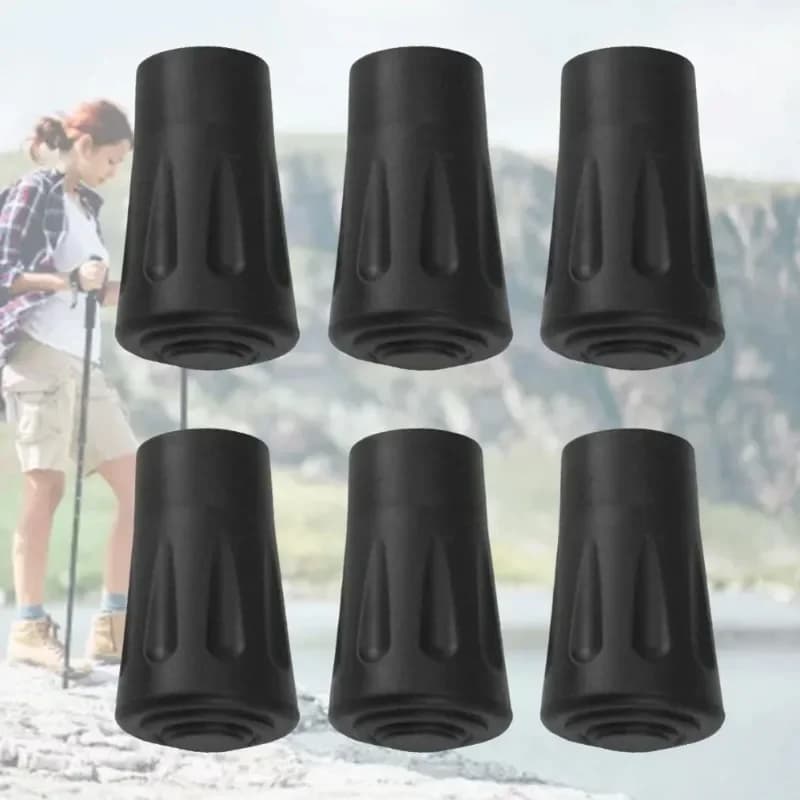 6/12pcs Non-slip Trekking Sticks Protector Cap Tip Walking Stick Bottom Pads Cover Buffer Lightweight for Climbing Hiking