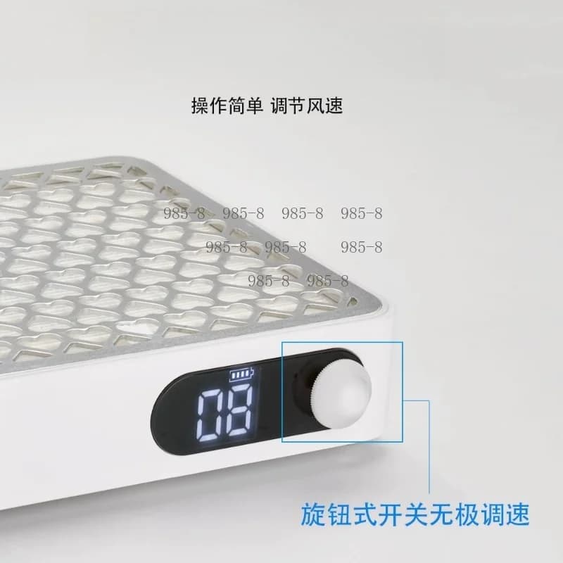 Brushless Motor Desktop Plug-in Nail Dust Machine, Professional Nail Salon Special Tool Nail Art Vacuum Cleaner