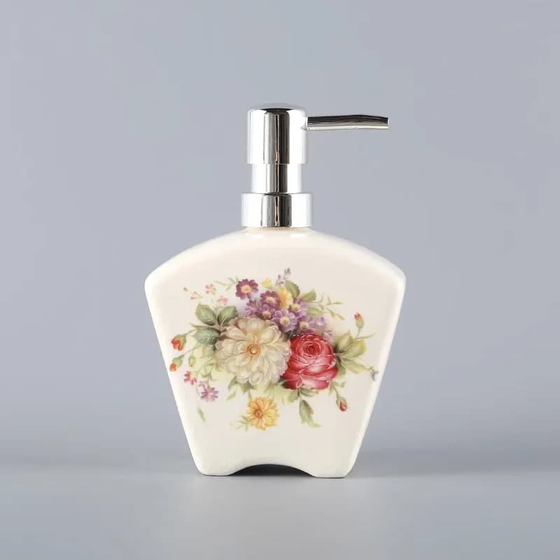 450ml ceramic hand sanitizer bottle French premium ice cracked shampoo bottle shower gel dispenser bottle bathroom accessories