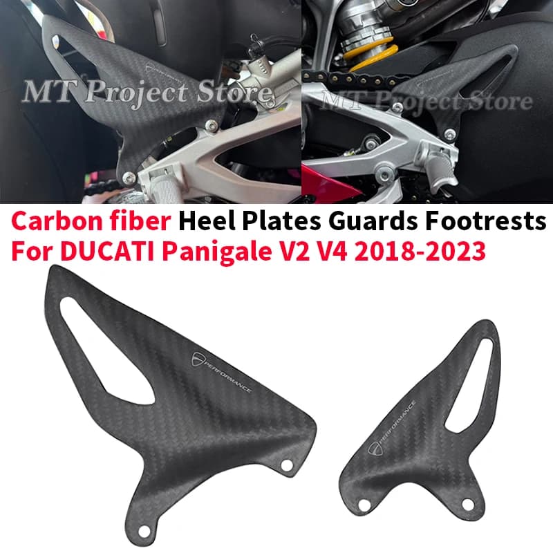 Per Ducati Streetfighter Panigale V2 V4 SR 2018 - 2023 2024 Protezione poggiapiedi in fibra di carbonio Protezione moto Piastra laterale