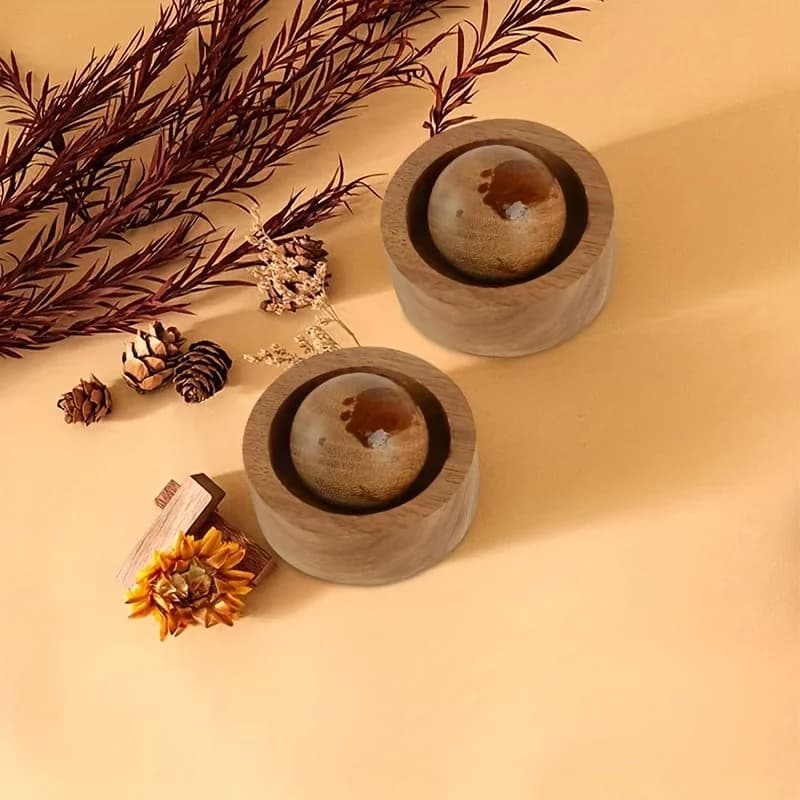 Diffusore di Oli Essenziali in Legno Naturale, Profumatore per Auto e Casa, per Camera da Letto, Soggiorno e Bagno