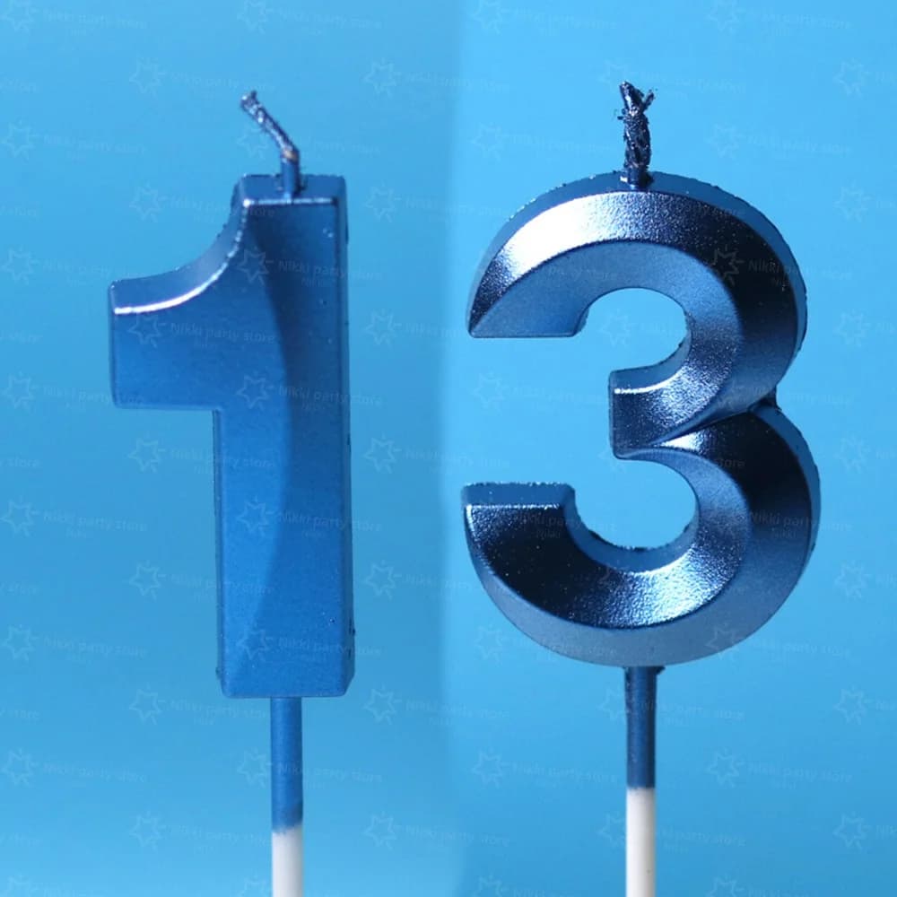 Blue Opera House Candles Number Creative Birthday Cake Cartoon Characters Holiday Decorations Cake Party Digital Candles
