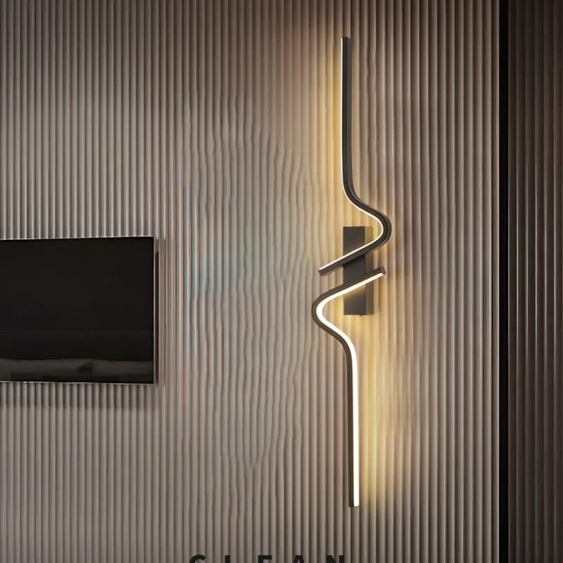Moderna striscia creativa Lampada da parete a LED Camera da letto minimalista Comodino Sconce da parete Luci a LED Soggiorno TV Divano Sfondo Lampada da parete
