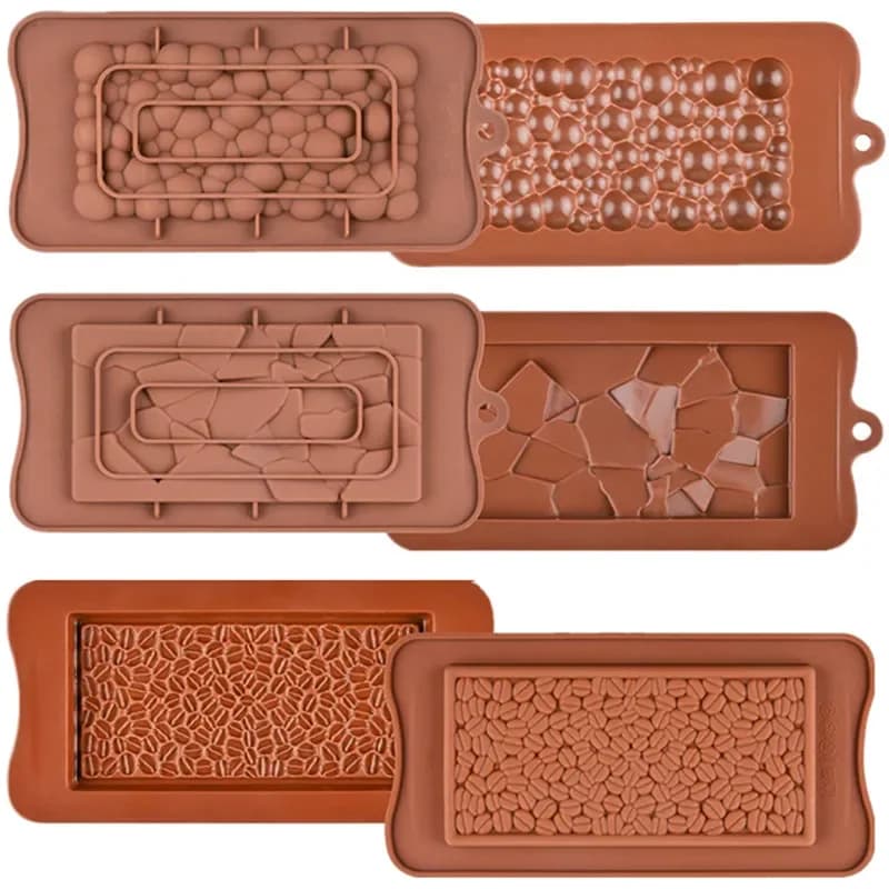 Stampo in Silicone per Cioccolato Scomponibile, Barrette Proteiche ed Energetiche, Creatore di Blocchi di Cioccolato