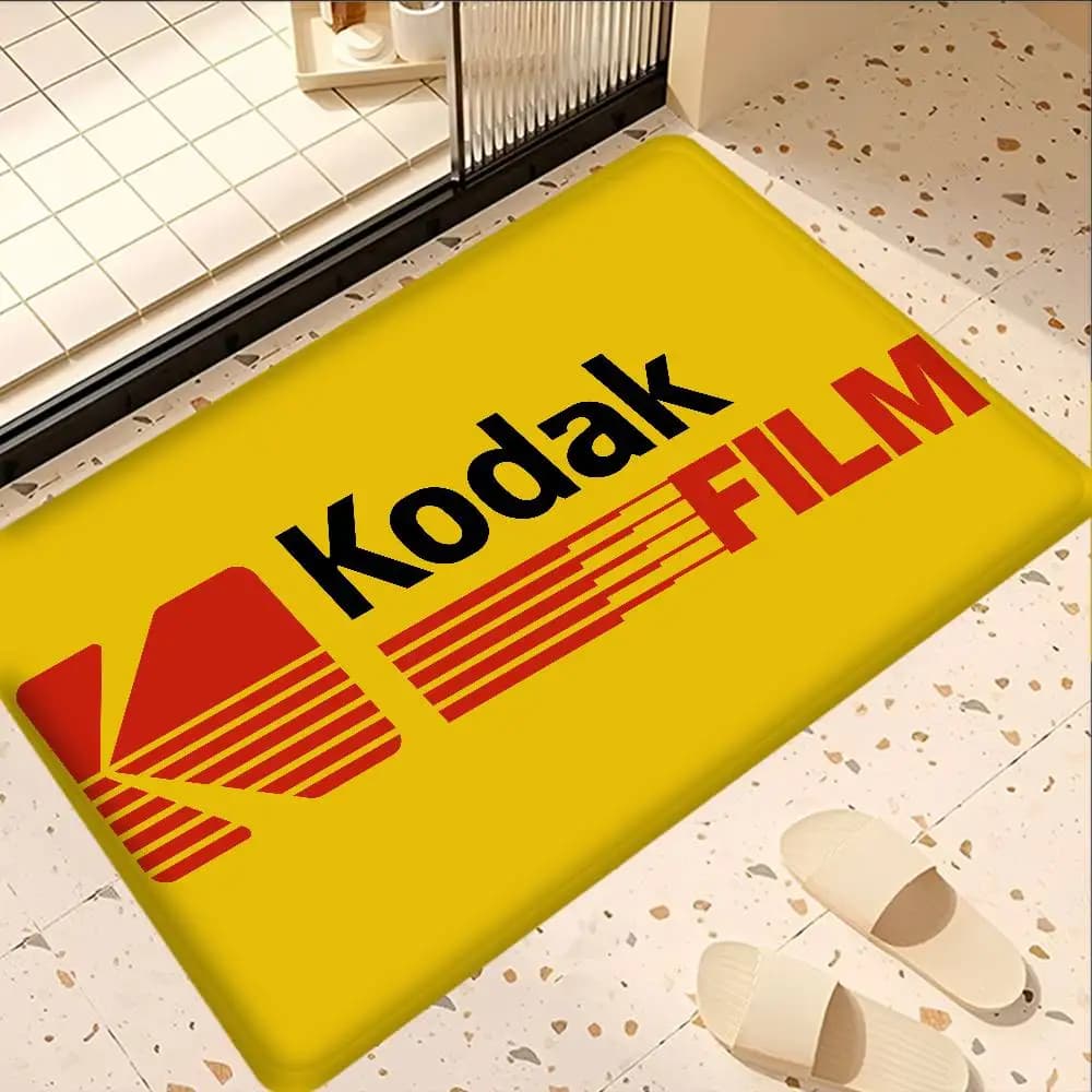 Film Brand K-Kodak Logo Entrance Door Mat Nordic Style Bedroom Living Room Doormat Home Balcony Anti-Slip Modern Home Decor