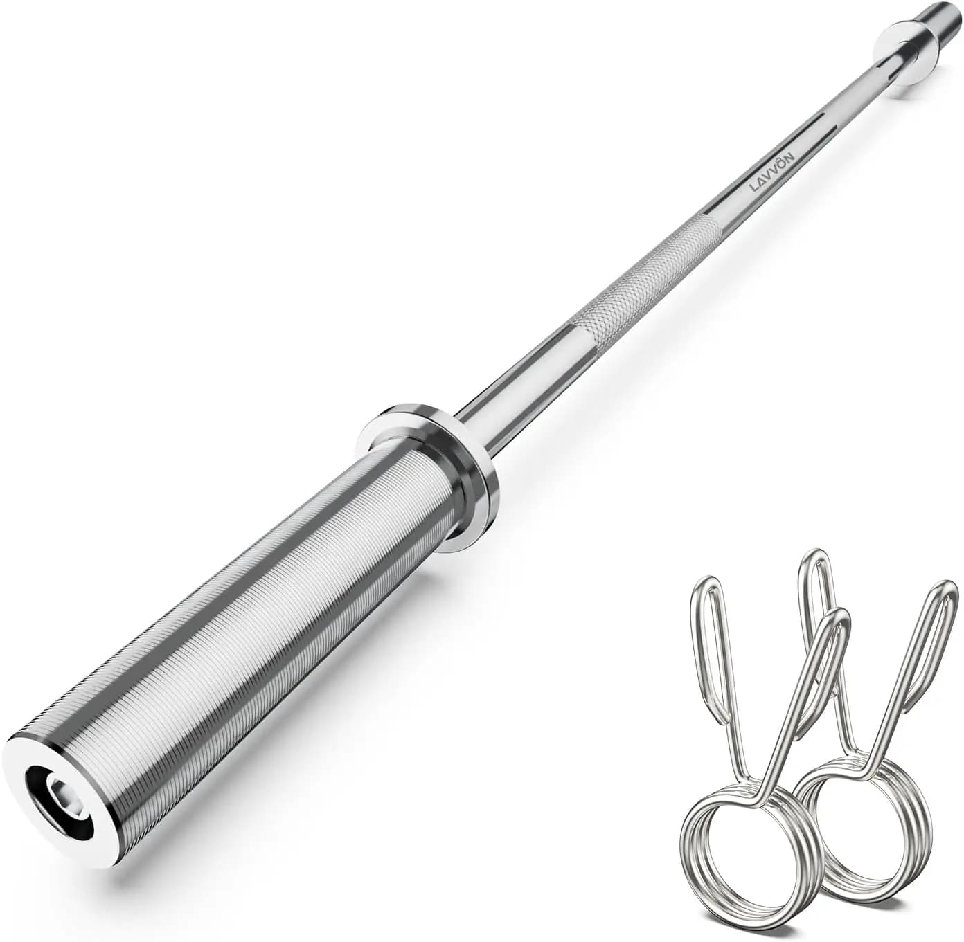 Barra con bilanciere da 56 ", barre con bilanciere dritte Standard da 2" per barra di sollevamento pesi per panca/squat/spinte dell'anca/Lunges/bicipiti-casa