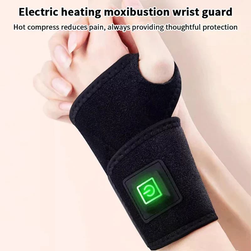 Electric Heating Pad for Wrist, Portable Heated Wrap, 3 Levels, Adjustable Heating Brace for Workplace