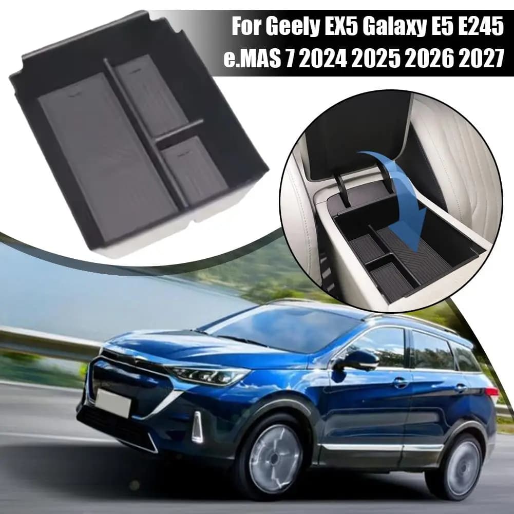 Scatola portaoggetti per auto adatta per modelli Geely Ex5, Galaxy E5, E245, E.Mas 7 (2024, 2025, 2026, 2027) Scatola console centrale/scatola bracciolo.