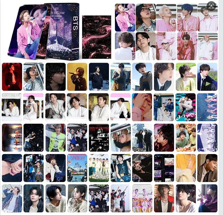 New 55Pcs BTS Lomo Cards J-HOPE JIMIN V JUNGKOOK HD Photocards Kpop Idol Photo Cards Fans Collection Gift Postcard