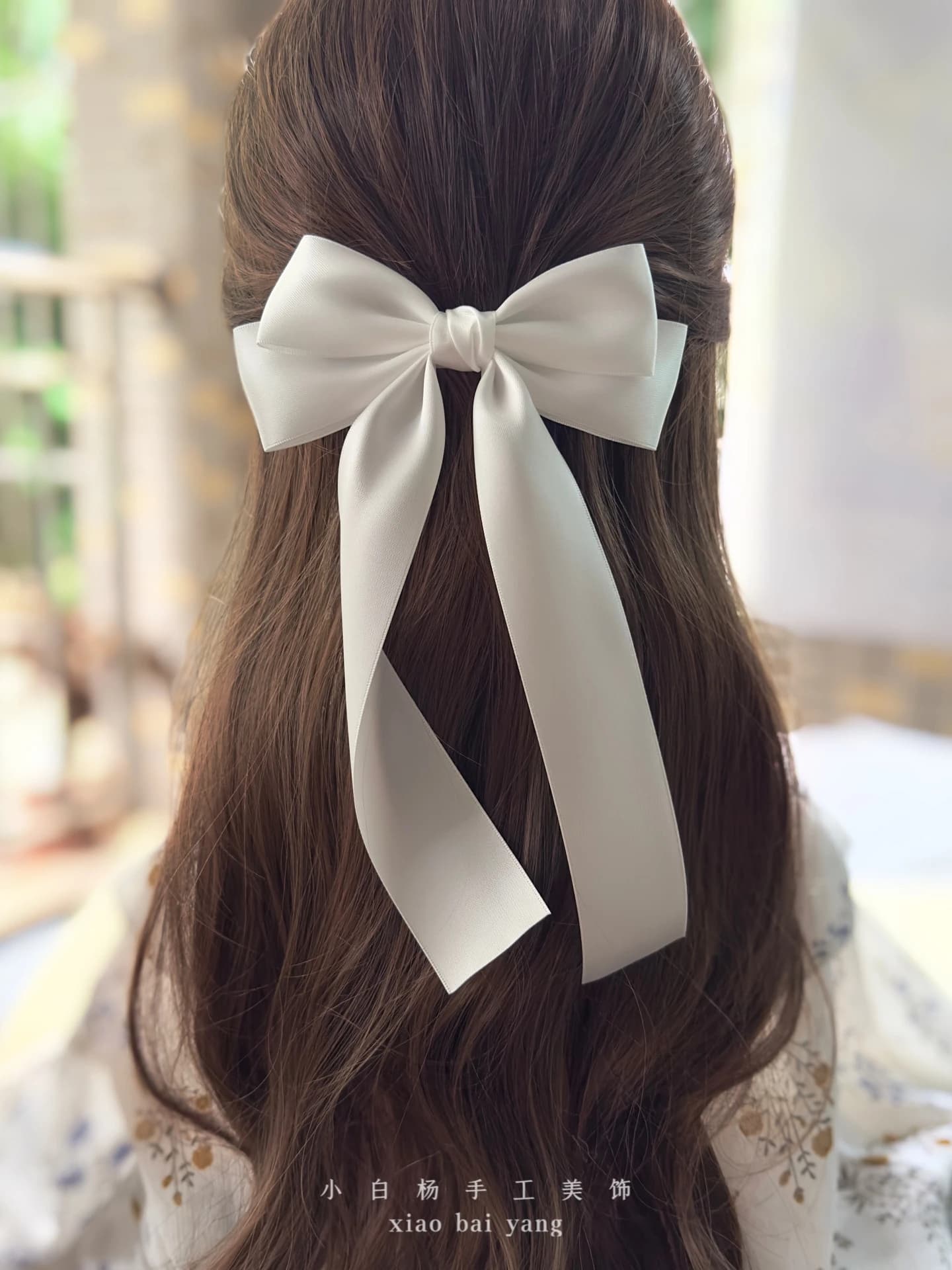Forcina per capelli con fiocco in tessuto moda stile coreano per donne e ragazze Fermagli per capelli con nastro Bowknot Clip a molla Accessori per capelli femminili