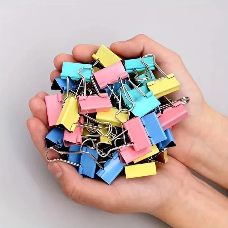 Clip fermacarte in metallo colorato da 10 pezzi, cartelle portadocumenti in ferro, design multi-misura per l'uso quotidiano in ufficio e a casa