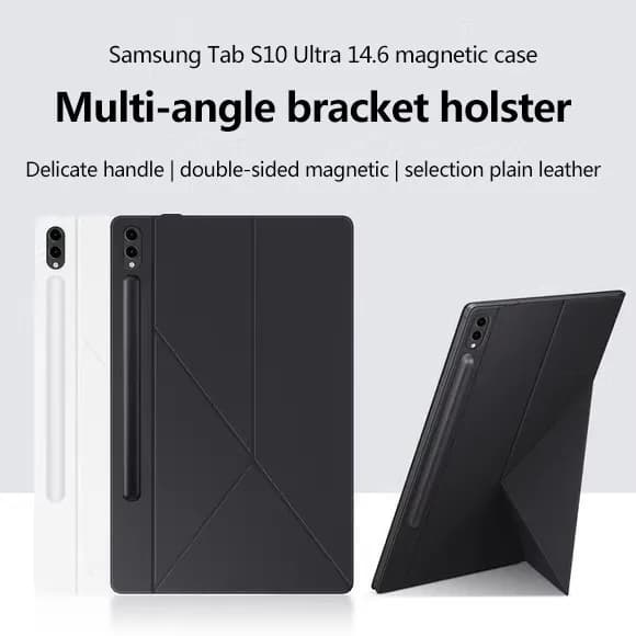 Custodia Y Fold per Samsung Galaxy Tab S10 Plus S10 + 12.4 S10 Ultra 2024 S9 FE Plus S8Plus Smart Cover magnetica con portapenne