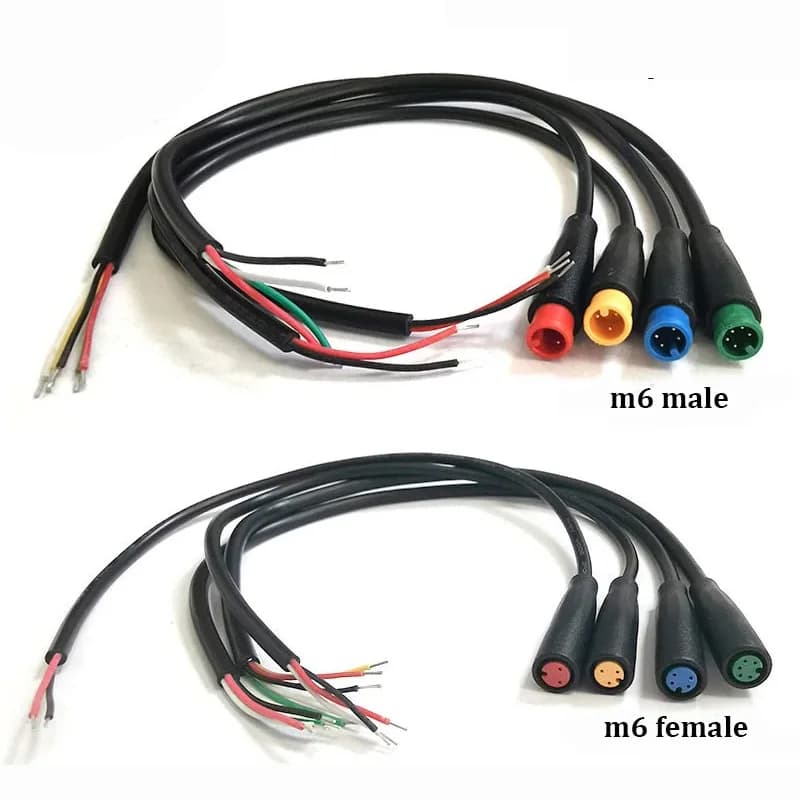 M6 2pin 3pin 4pin 5Pin Waterproof Cable M-6 Solar Panel Terminal Mini Plug Signal Connecting 6mm Signal Sensor Cord